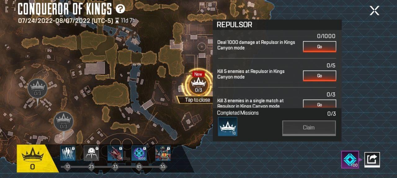 The main event hub, featuring map locations, challenges, and prizes