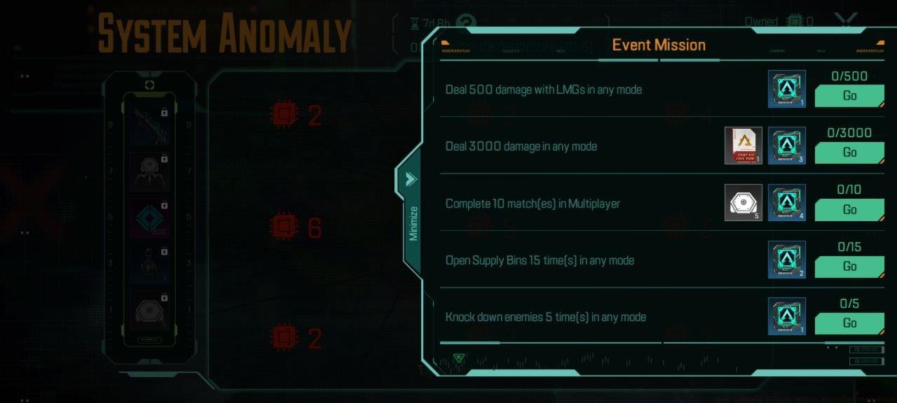 The event's challenges can be access by swiping left from the right side of the screen.