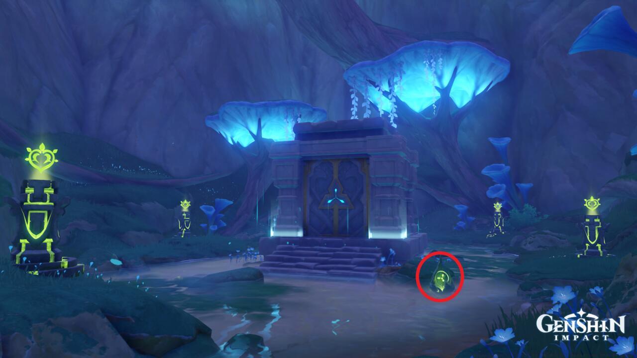 Dendrogranum plant and pillars surround the Domain.