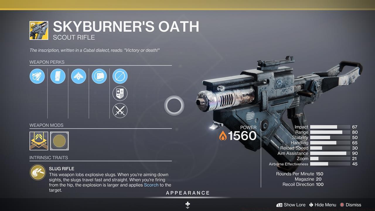 It's a Destiny 2 original, but it's still fantastic for when you need to deal with Cabal.