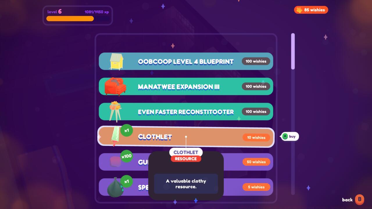 Progressive Wishy Well unlocks enhance late-game options