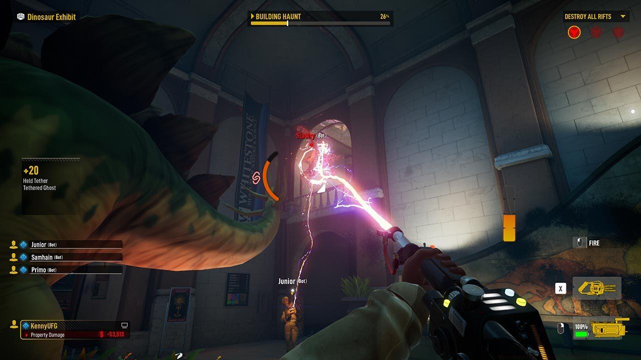 Teamwork is key in catching ghosts.