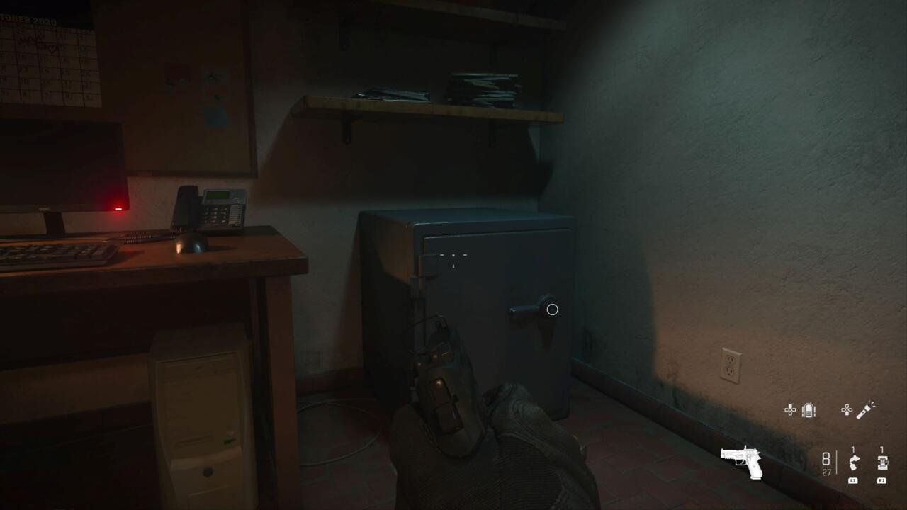 Safe location in Alone mission's café