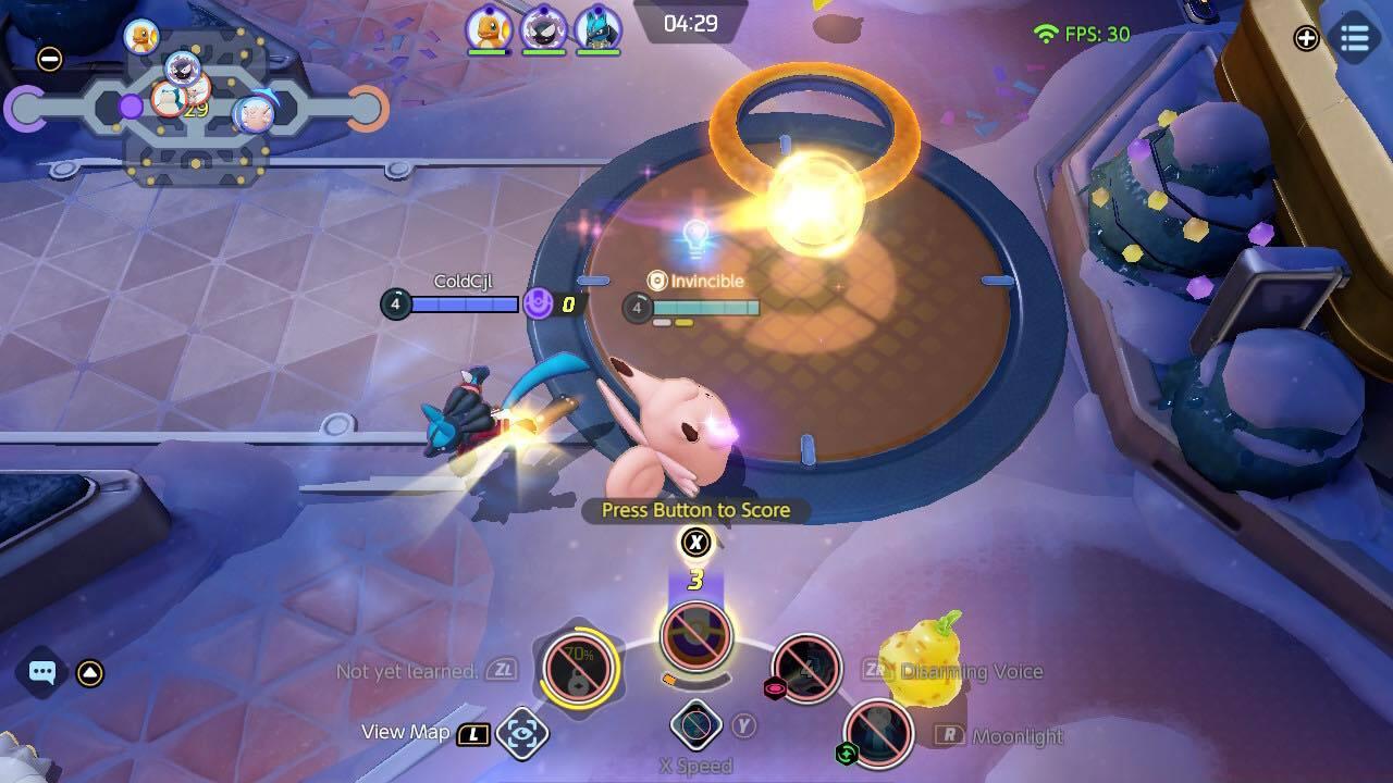 Clefable scoring a goal