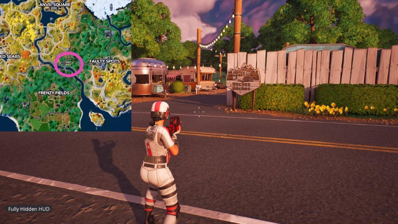 Hitches and Ditches, the gas station/trailer park north of Frenzy Fields