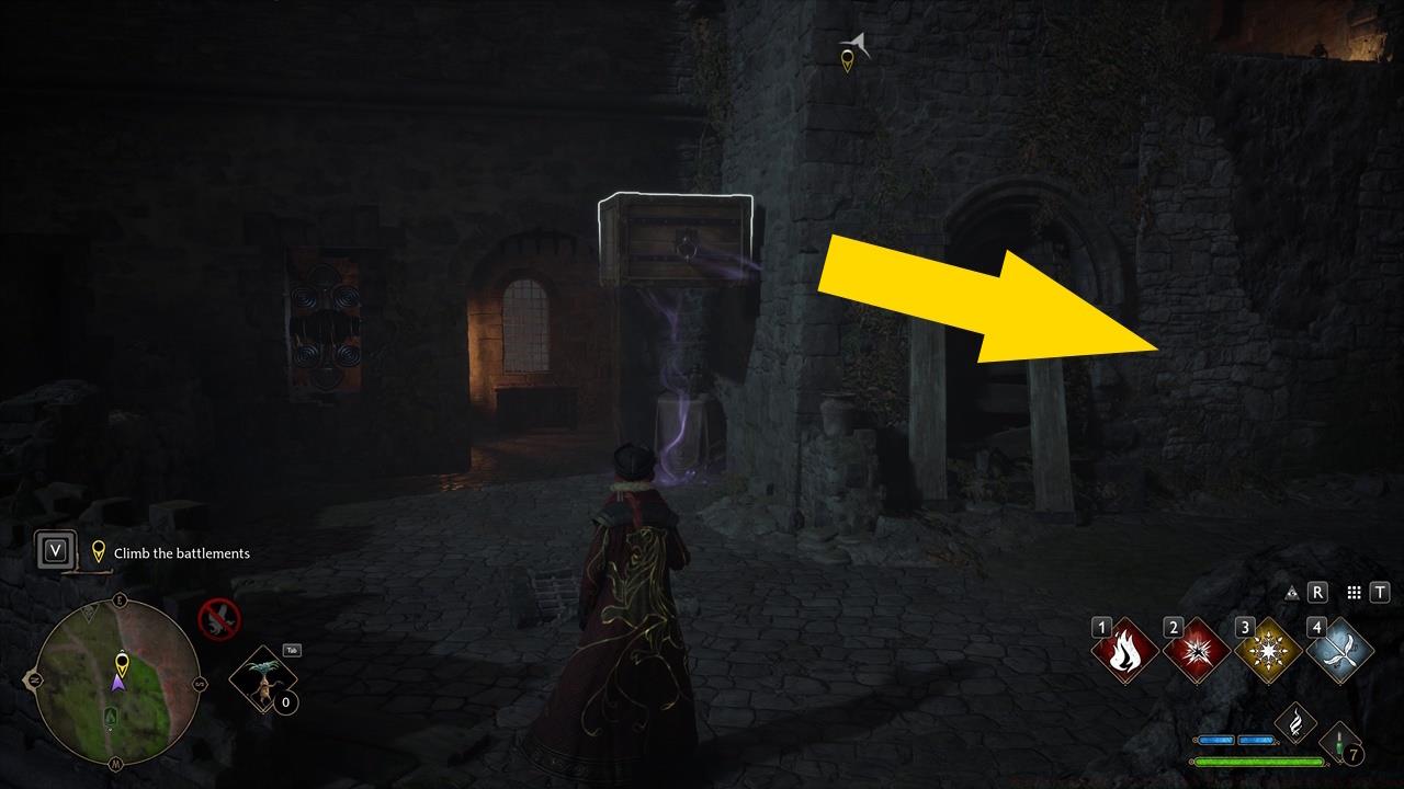 Move the crate and use Levioso to keep it afloat.