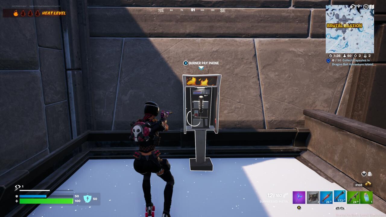 Answer burner pay phones and pay gold bars to increase your heat level.