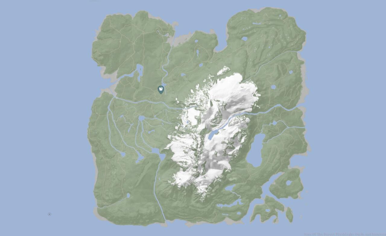 The location of the flashlight is near the marker seen on the map. | Screenshot from MapGenie.io