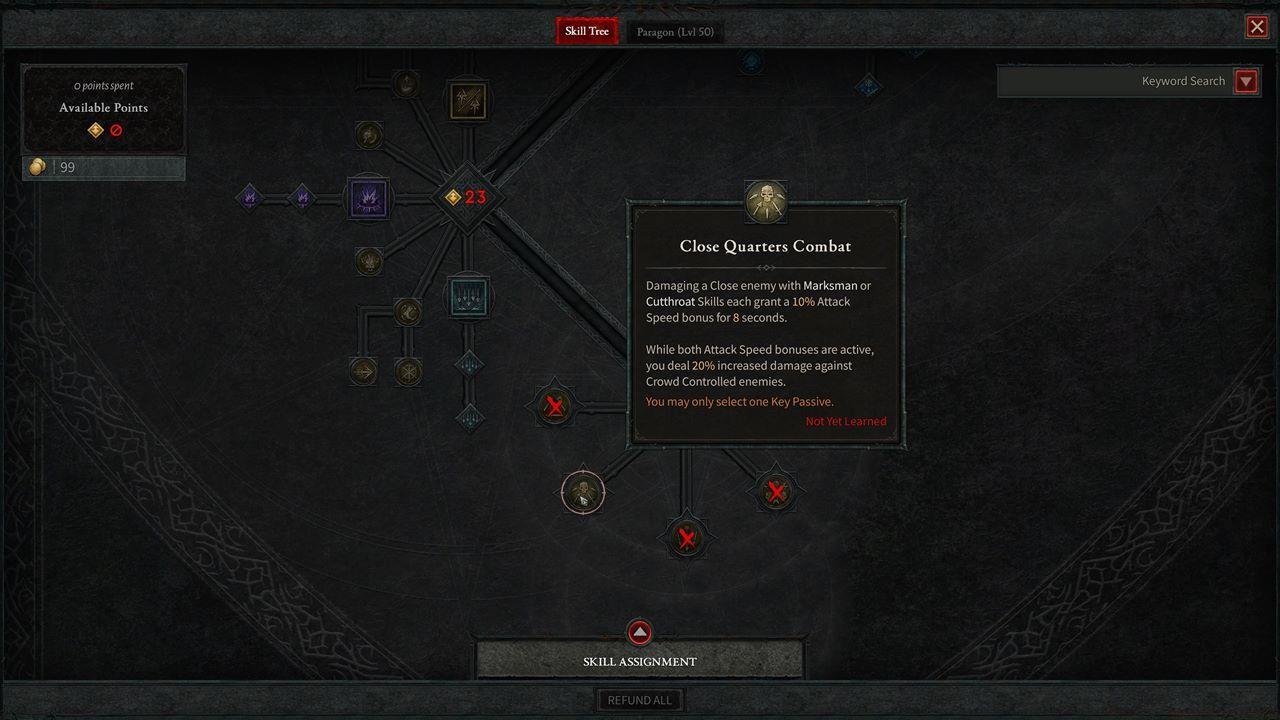 Picking the Close-Quarters Combat Key Passive nets you boons if you can take out foes that are near you.