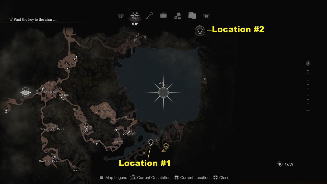 Mural Cave and puzzle locations map