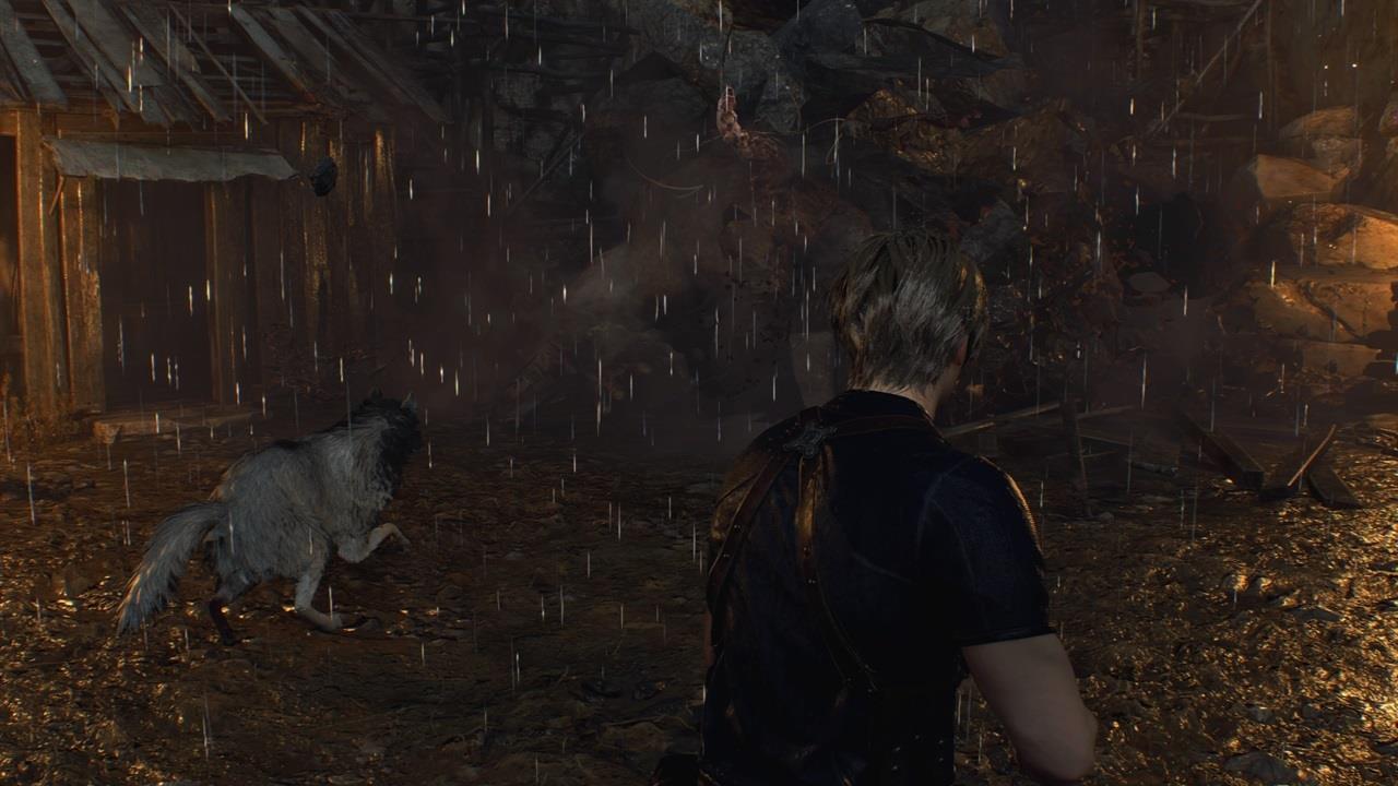 The friendly doggo will distract the boss, causing it to crash into a wall.