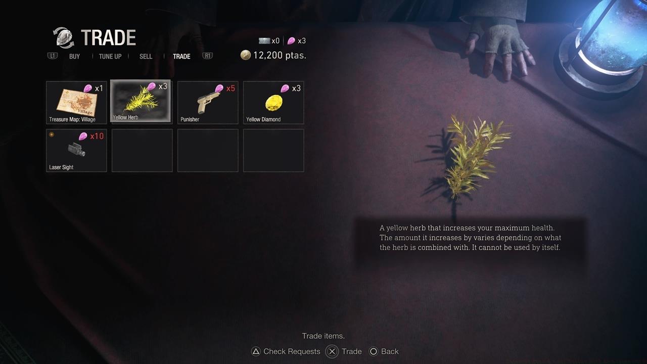 You can get a Yellow Herb from the Merchant by spending 3x Spinel.