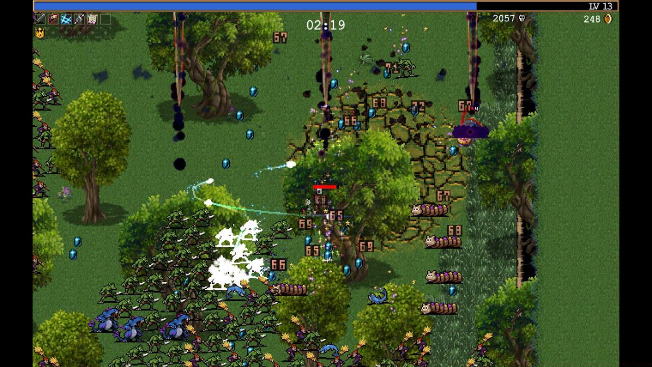 This wall on the far right side of the map spawns Sammies, the caterpiller enemy, infinitely.