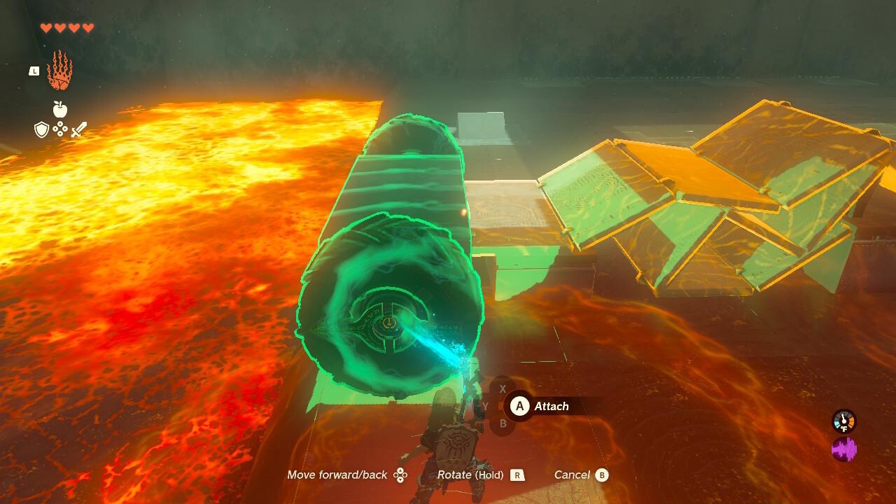 Move the wheeled platform directly in front of the panels and attach it.