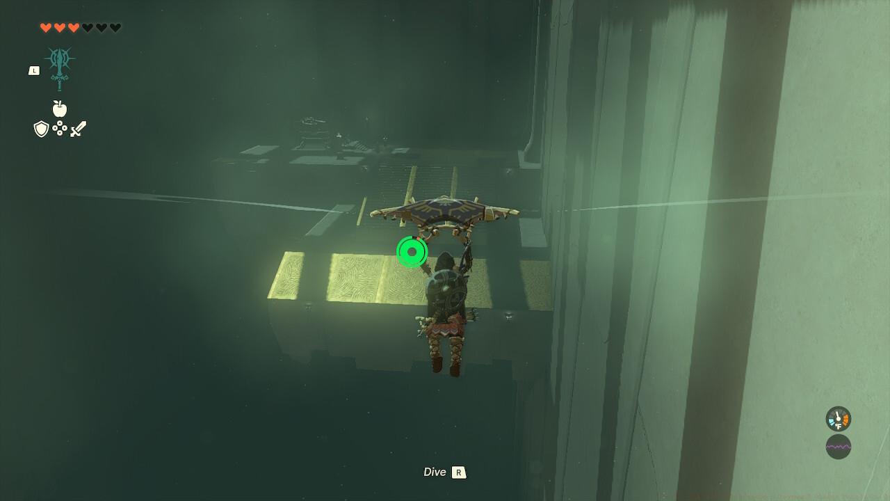 From where you got the chest, simply glide over to the final platform.