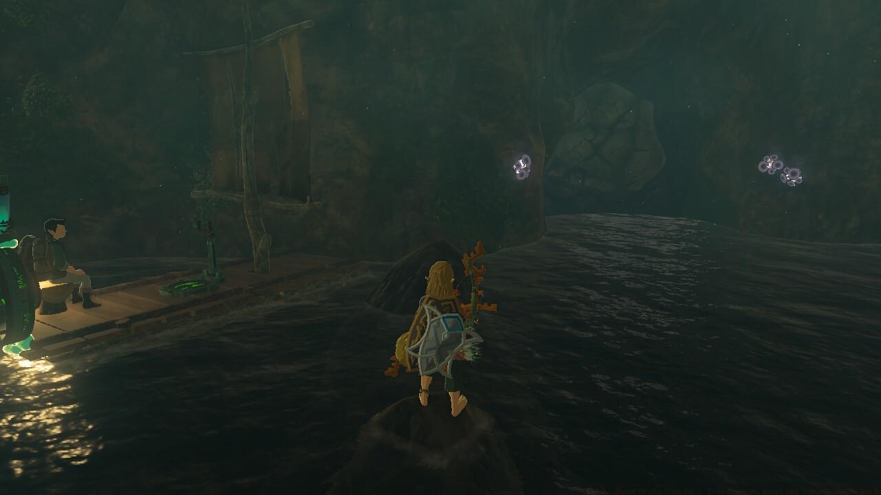 Stepping off before using Ultrahand on the raft