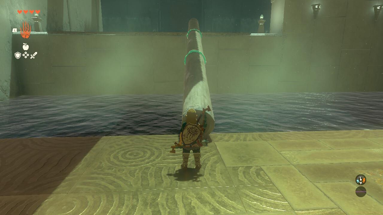 To get across, you'll need to connect at least 3 logs together.