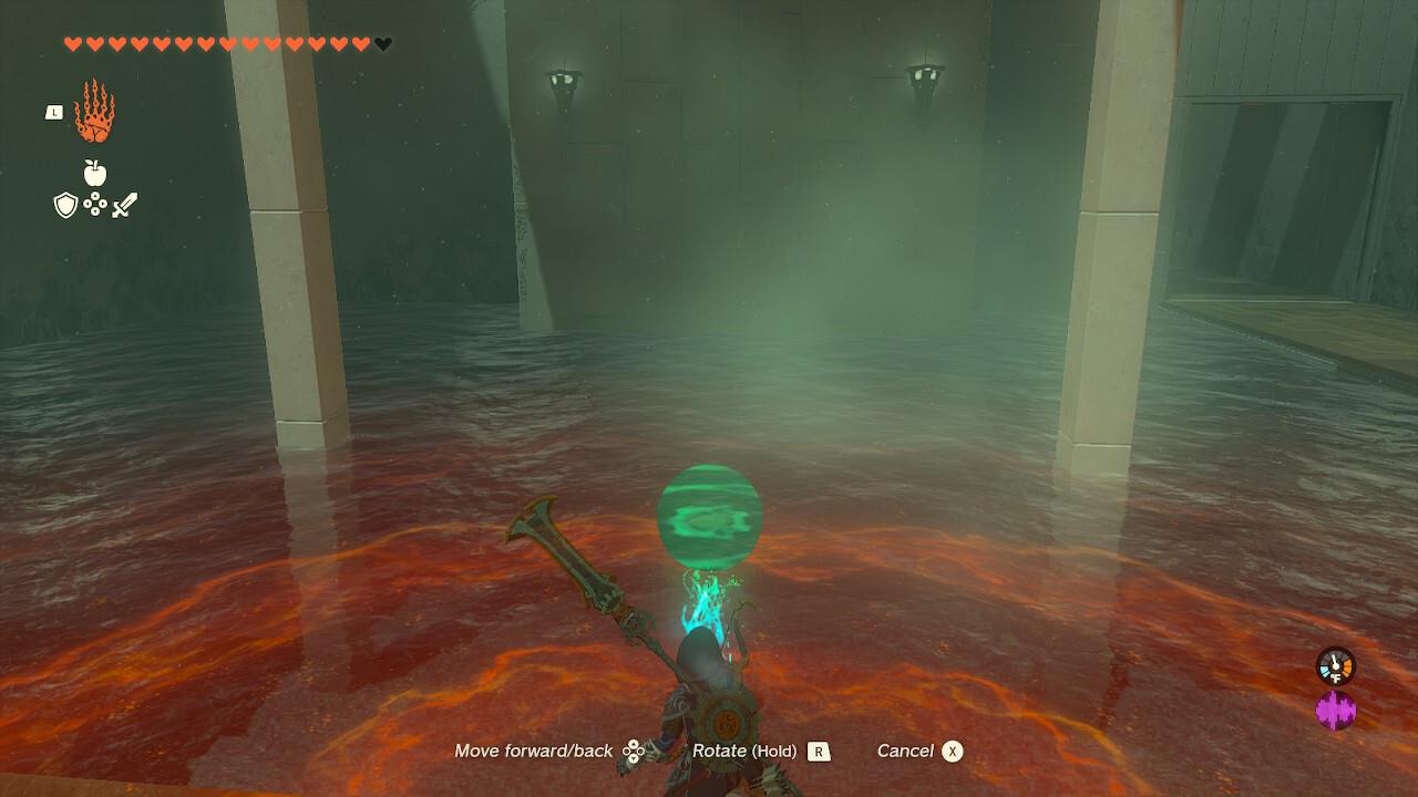 Send the ball up to hit the target.