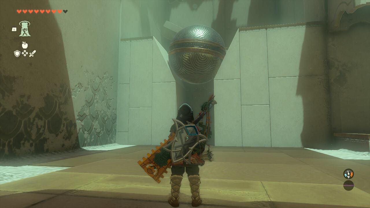 Place the metal ball here and use Ascend to reach the upper area.