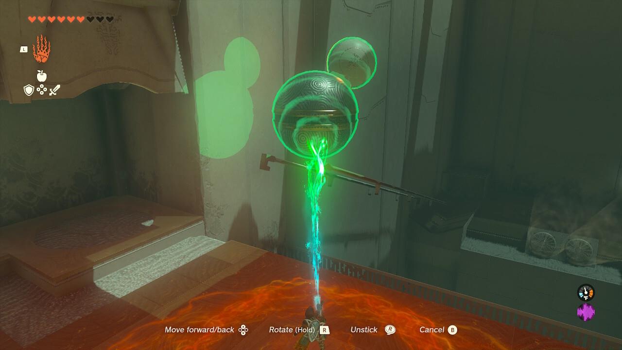 Fuse the balls together and send them down the metal rail.