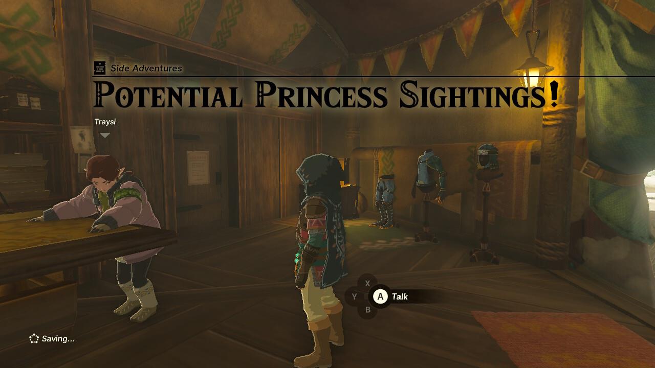Potential Princess Sightings quest start