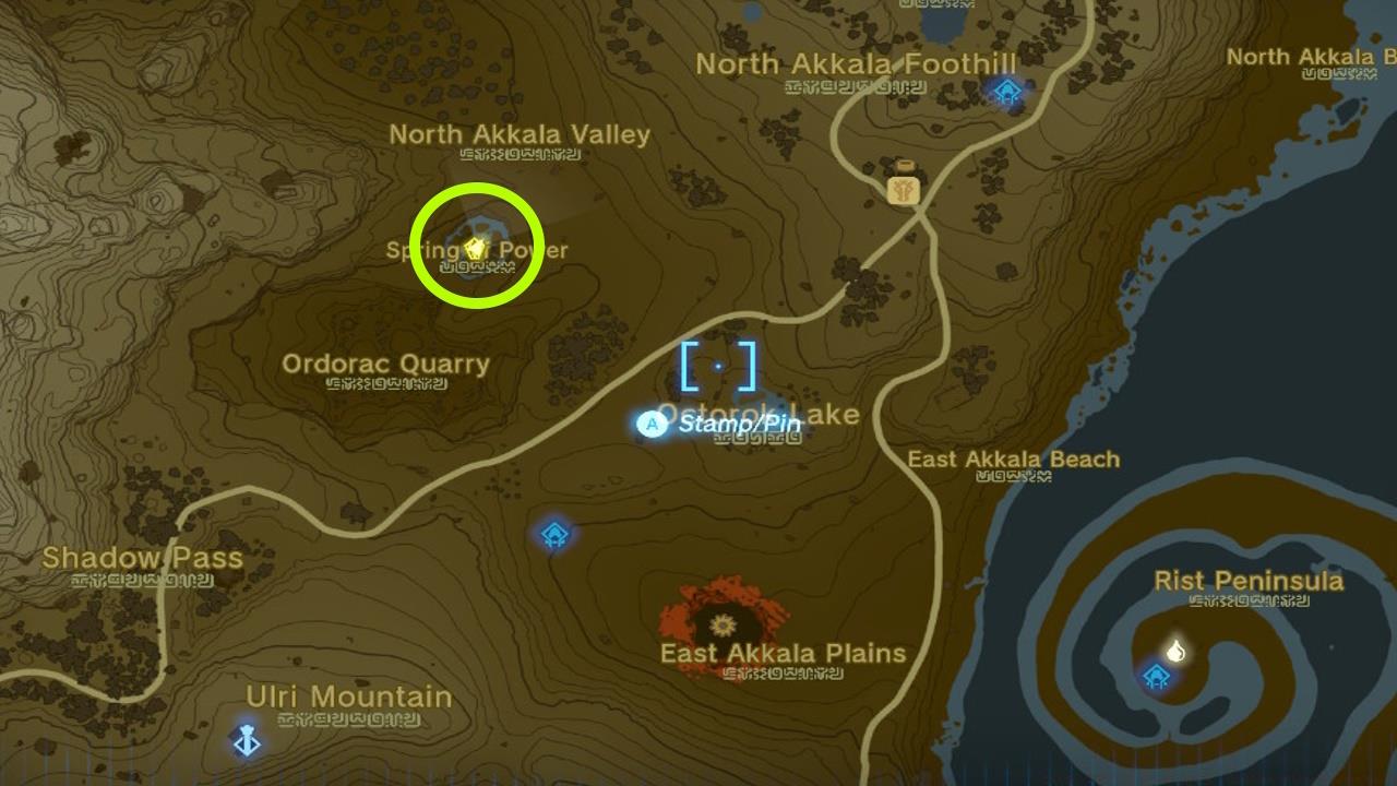 Goddess Statue of of Power location 