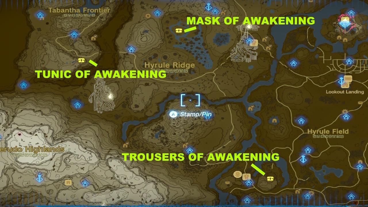 Awakening Set item locations map