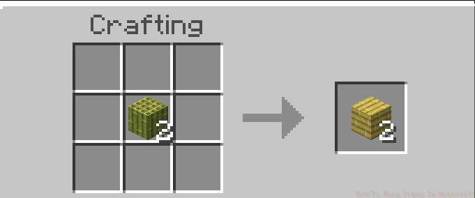 Here's how you craft Bamboo Planks