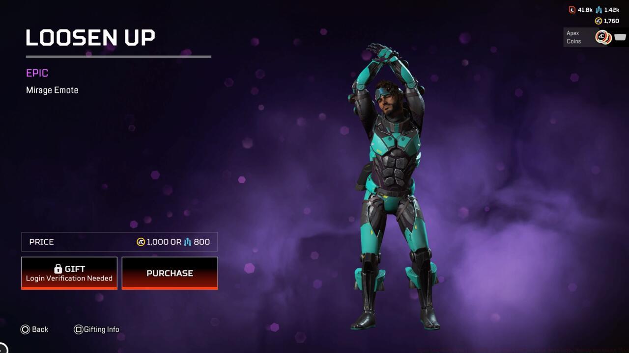 Loosen Up Mirage emote