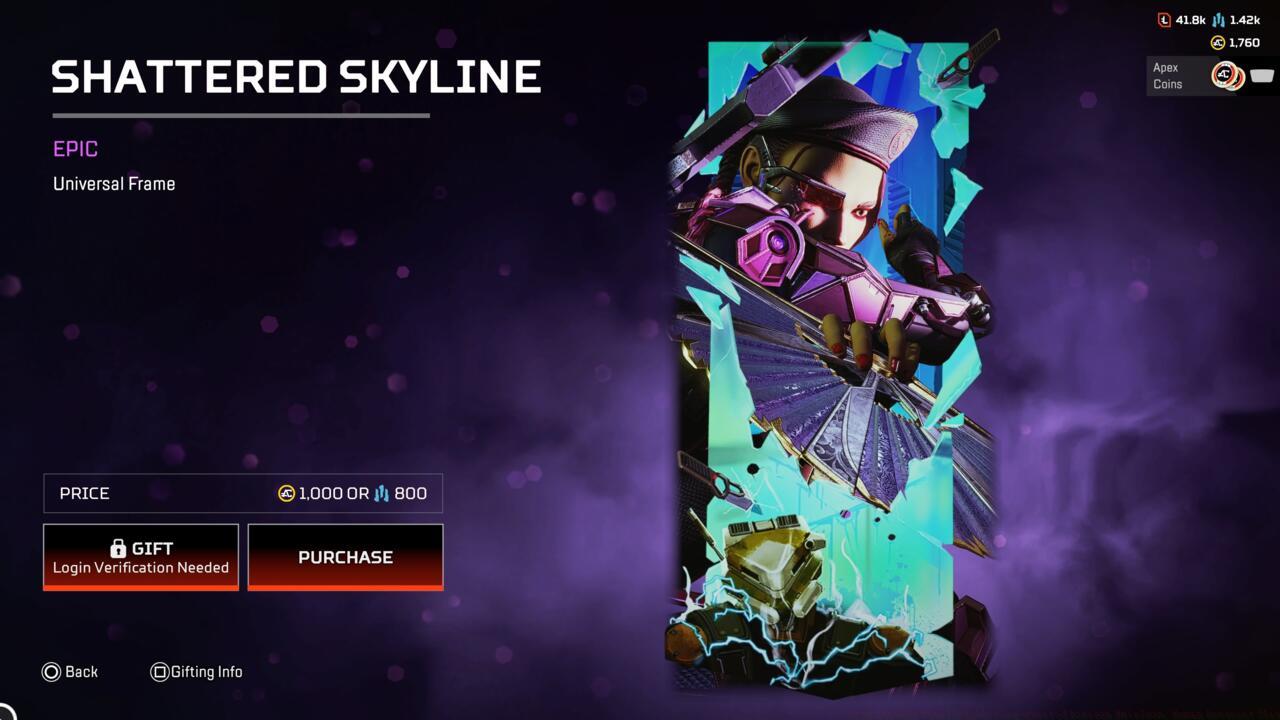 Shattered Skyline banner frame