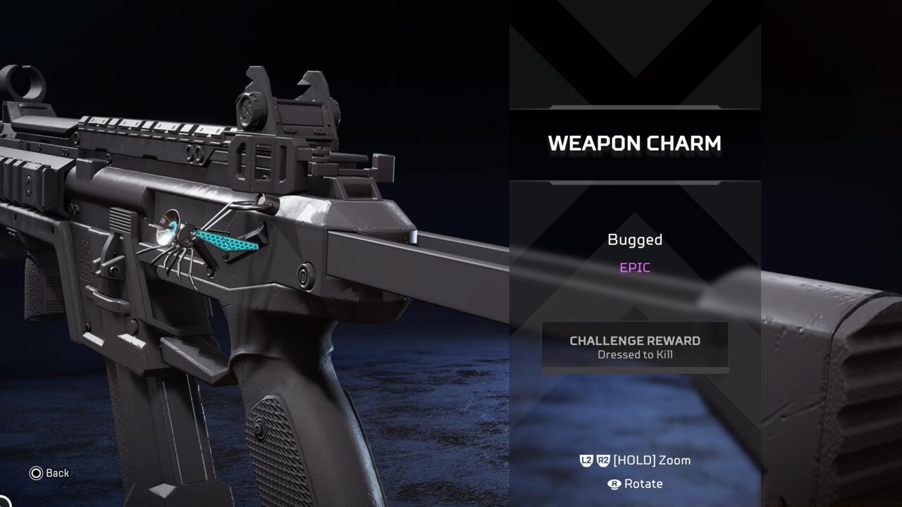 Bugged weapon charm