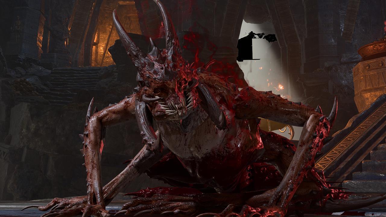 Orin's Slayer form collapses, and she turns into a pile of bones and blood.