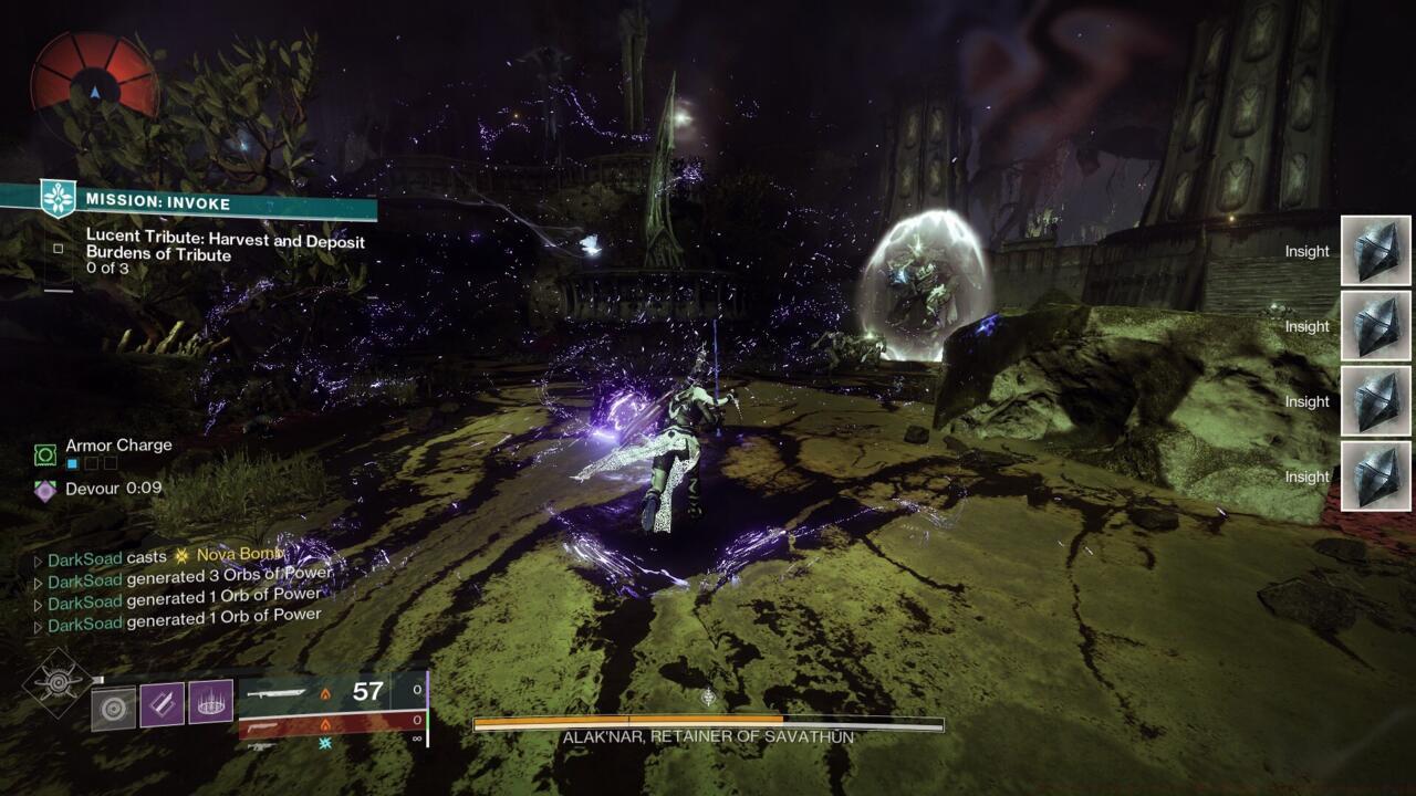 Whenever you obtain Insight, you'll see an icon on the right side of the screen.