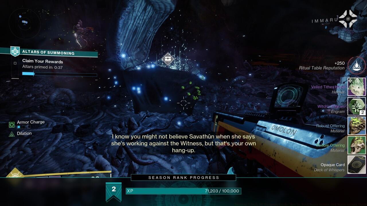 Completing rituals in the Altars of Summoning activity is a good way to get Opaque Cards.