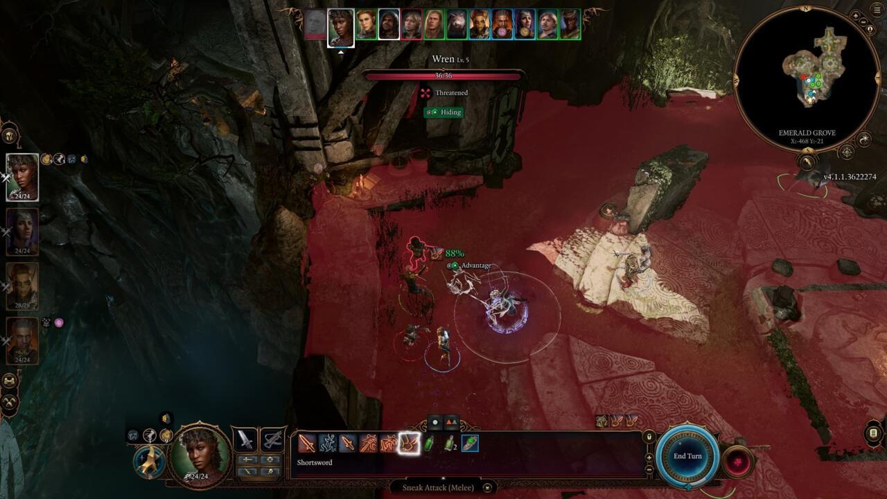 Rogues can even attack from stealth inside enemy vision cones after passing checks.