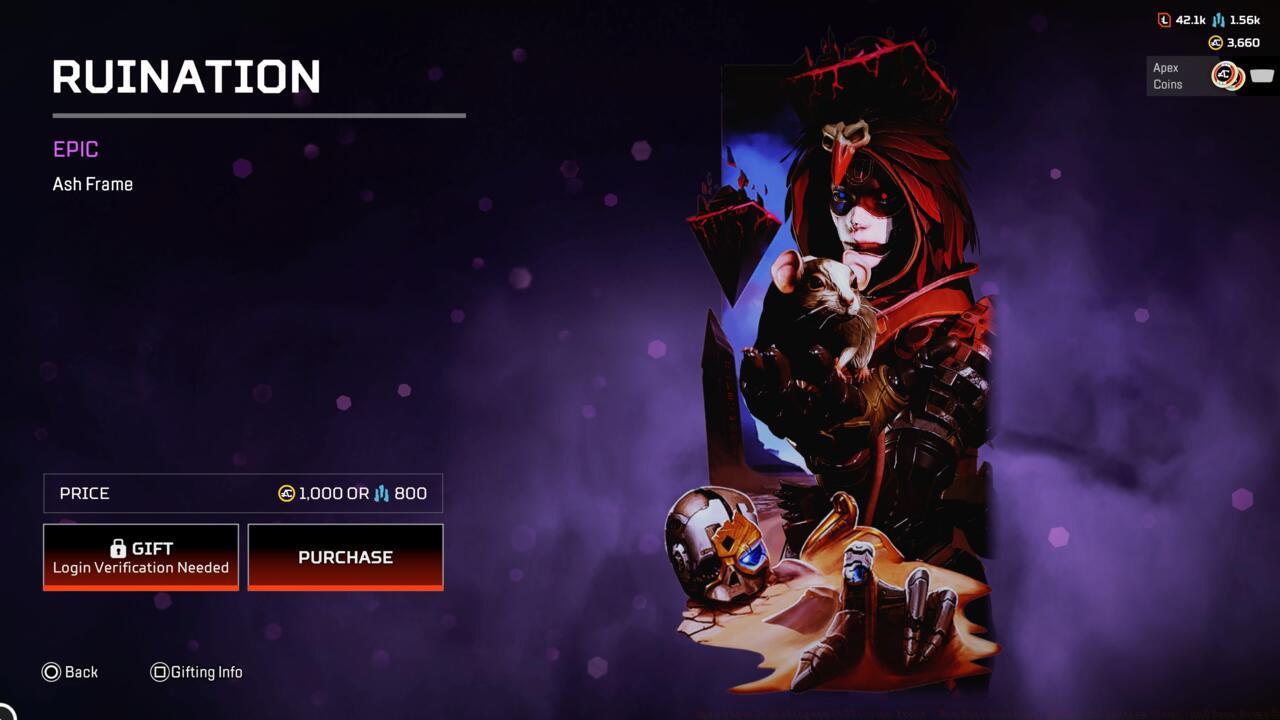 Ruination Ash banner frame