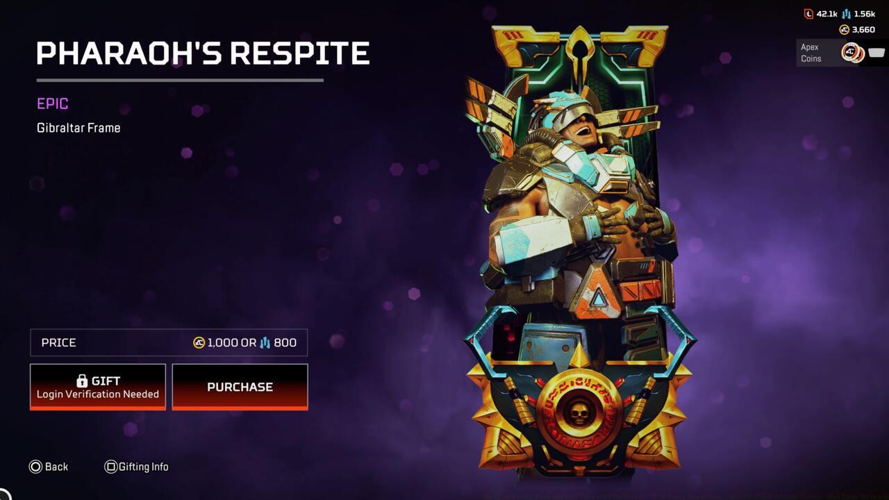 Pharaoh's Respite Gibraltar banner frame