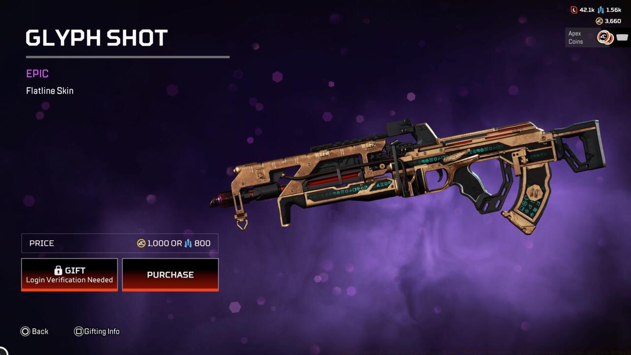 Glyph Shot Flatline weapon skin