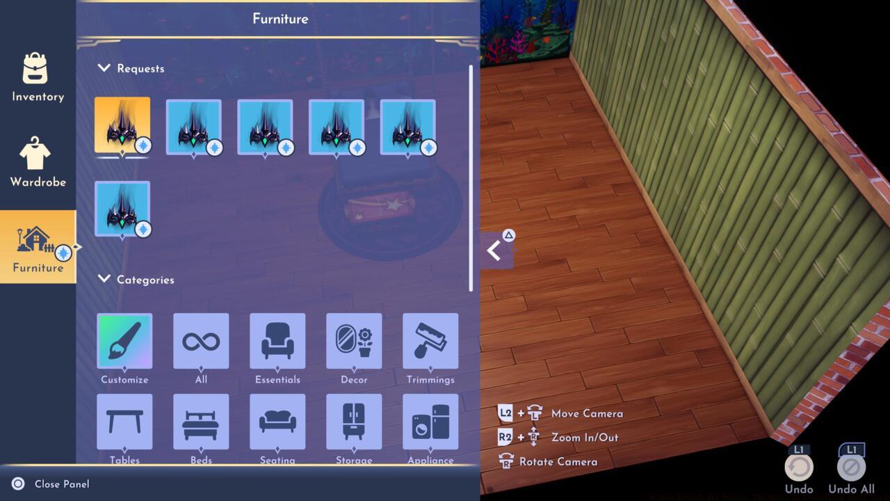 Thankfully, the game makes finding the furniture you need relatively easy.