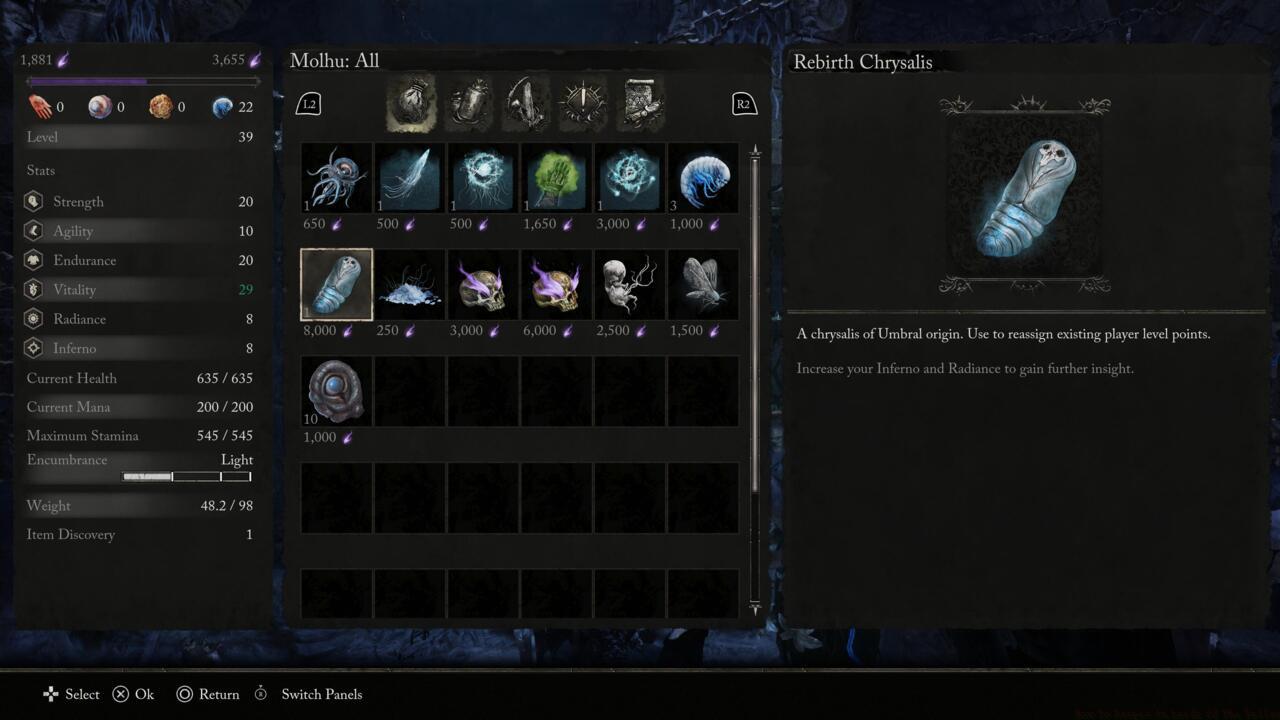 You'll need a Rebirth Chrysalis to respec.