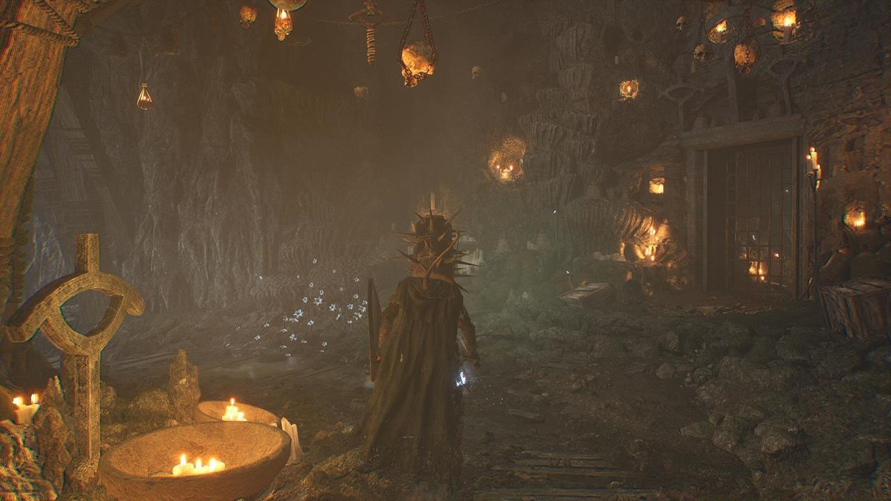 The first door that can be unlocked is just past where you fought Scourge Sister Delyth.