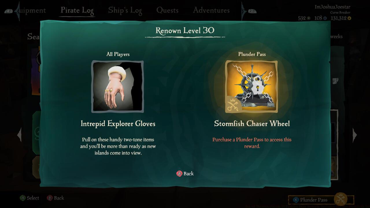 Intrepid Explorer Glovers - Stormfish Chaser Wheel  (Plunder Pass)