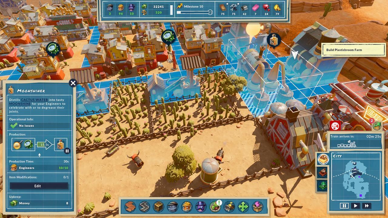 You need several buildings and materials just to make Moonshine for your Engineers.