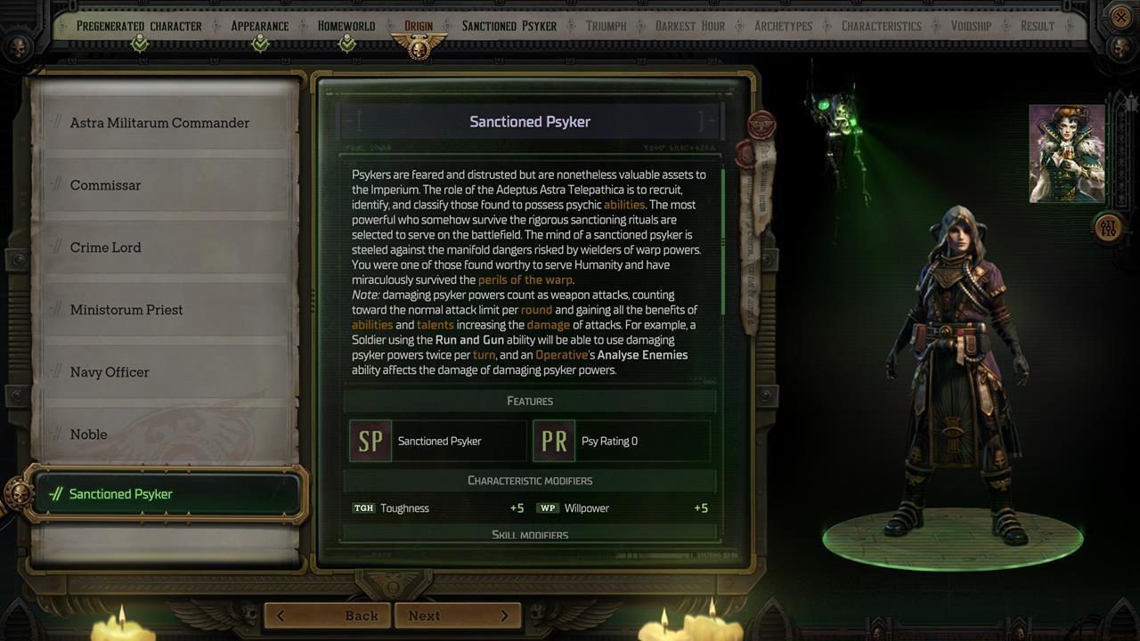 Sanctioned Psykers gain a plethora of boons and magical abilities, but they need to be careful of the perils of the Warp.