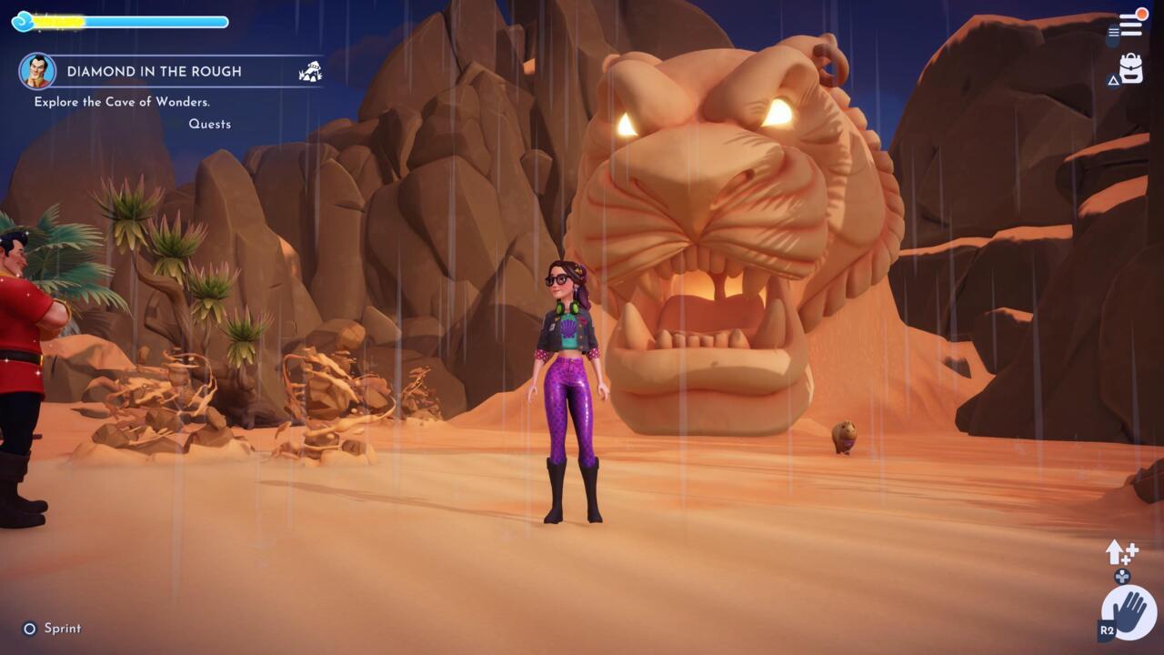 Your path to recruiting Gaston will eventually lead you to the Cave of Wonders.