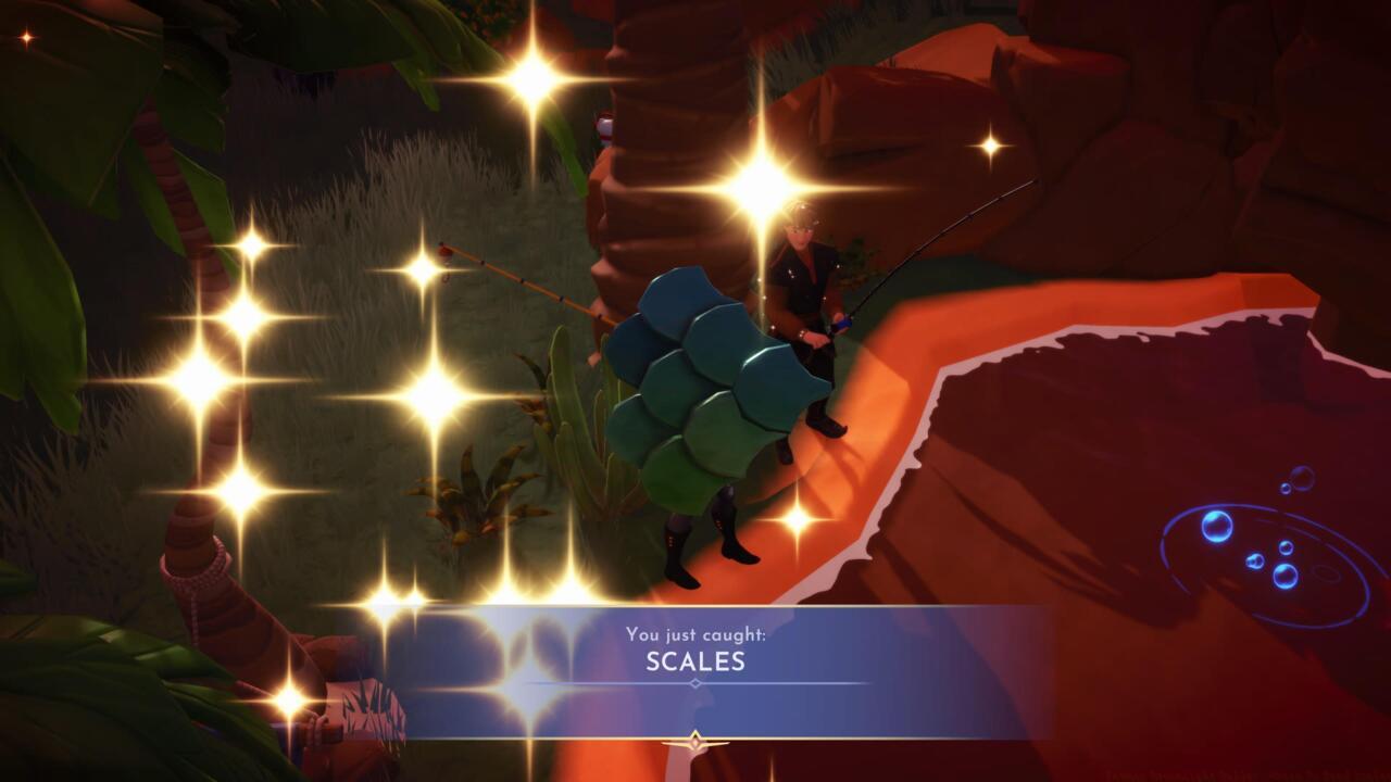 Scales can be fished up in The Oasis.