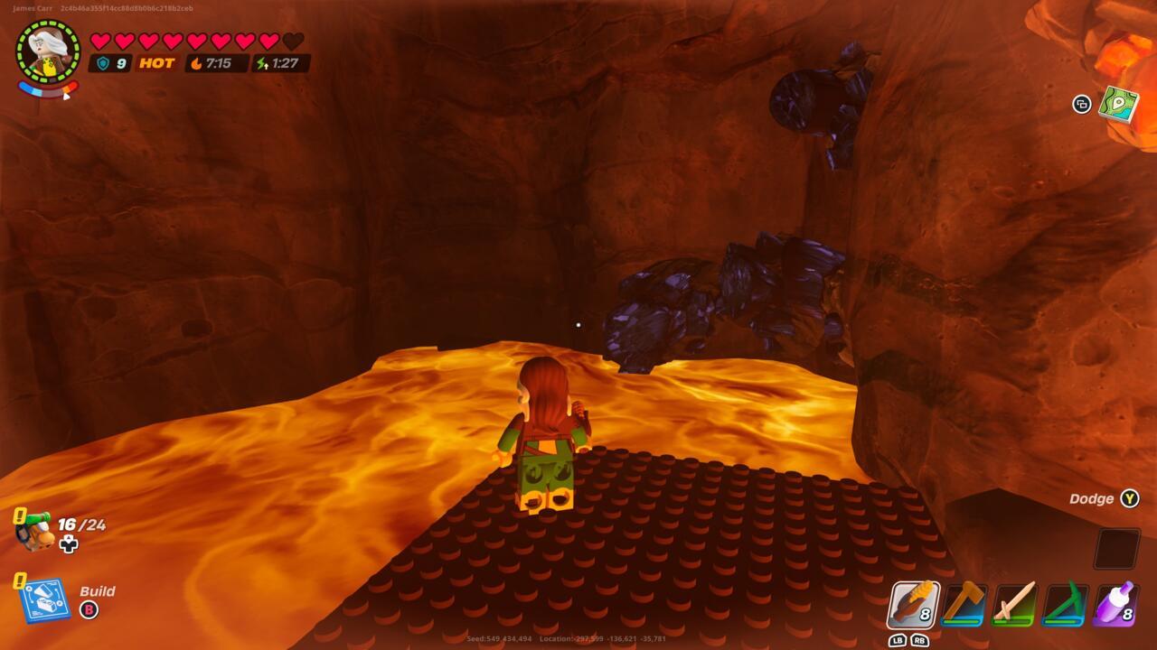 Obsidian can be found in caves in the dry valley near lava.