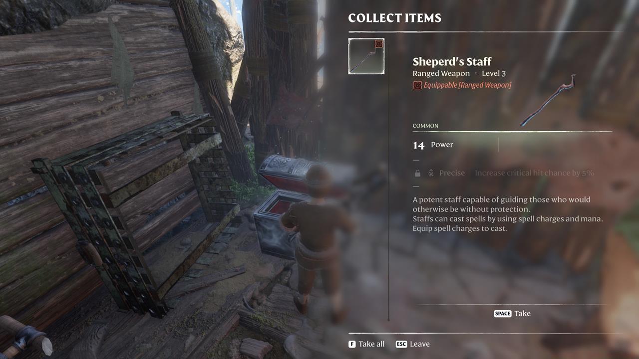 You'll sometimes find staves inside treasure chests.