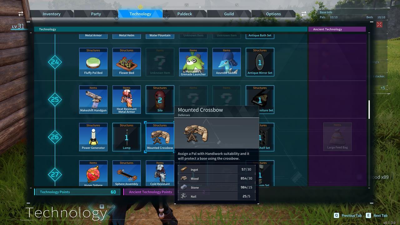 Weapon and gun emplacements allow Pals to shoot advancing foes.