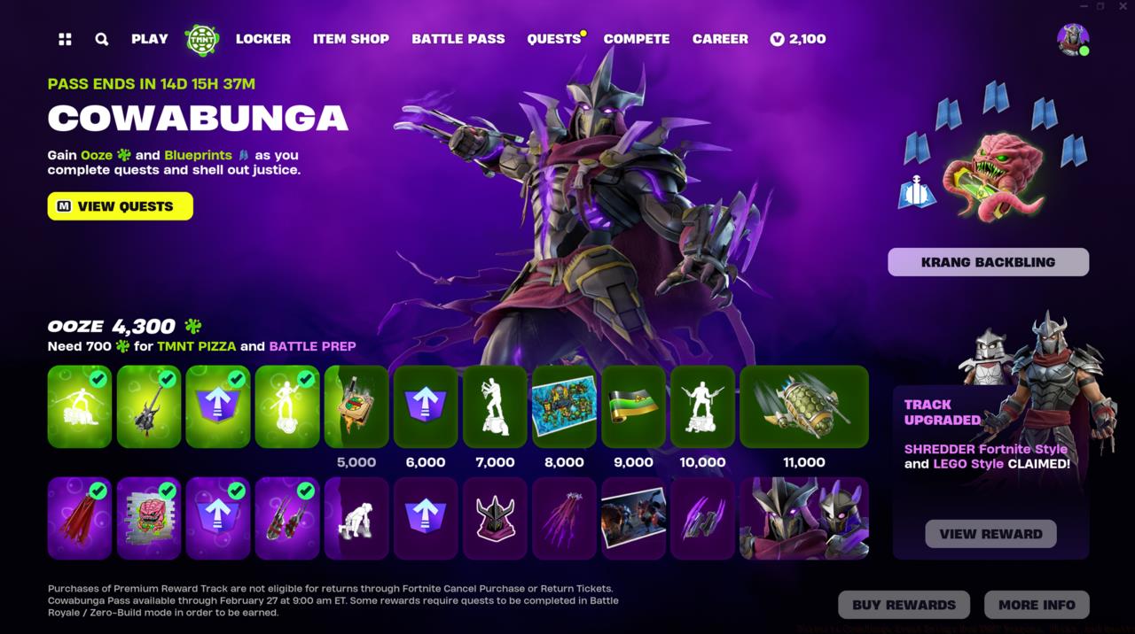 The full Cowabunga Pass